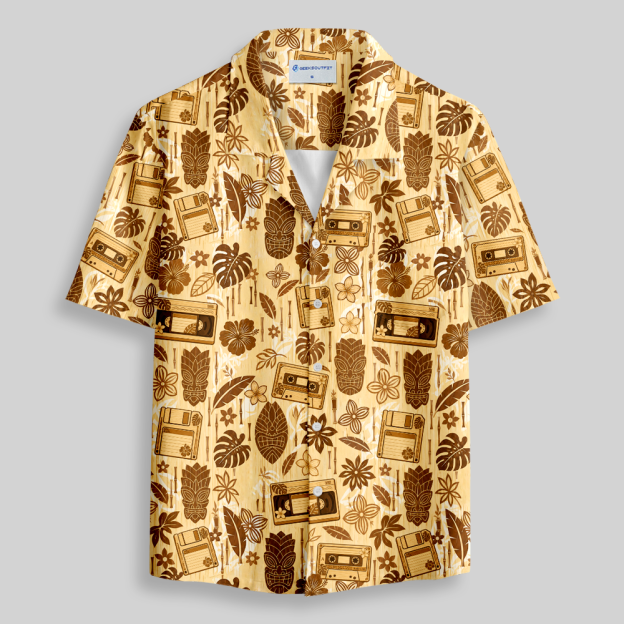 Tropical Rewind Button Up Pocket Shirt