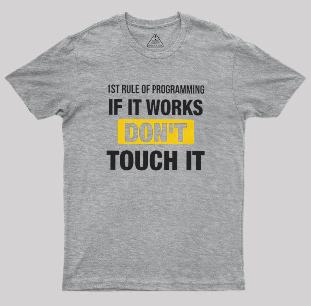 1st Rule of Programming Geek T-Shirt