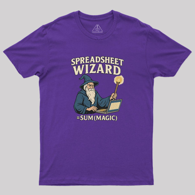 Spreadsheet Wizard Geek T-Shirt