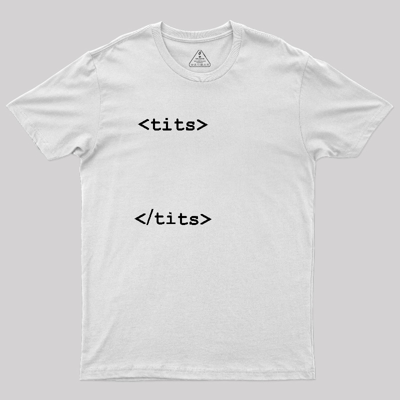 HTML Boobs Tag Geek T-Shirt