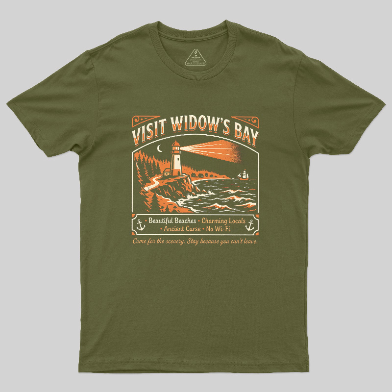 Cursed Coastal Town Vintage Travel Geek T-Shirt