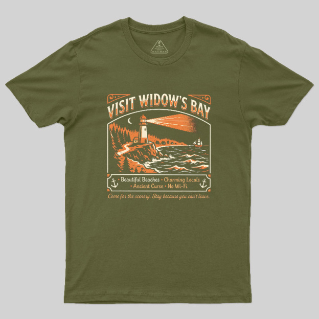 Cursed Coastal Town Vintage Travel Geek T-Shirt