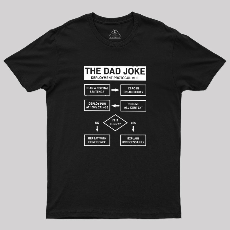 Dad Jokes Cringe Deployment Protocol Geek T-Shirt