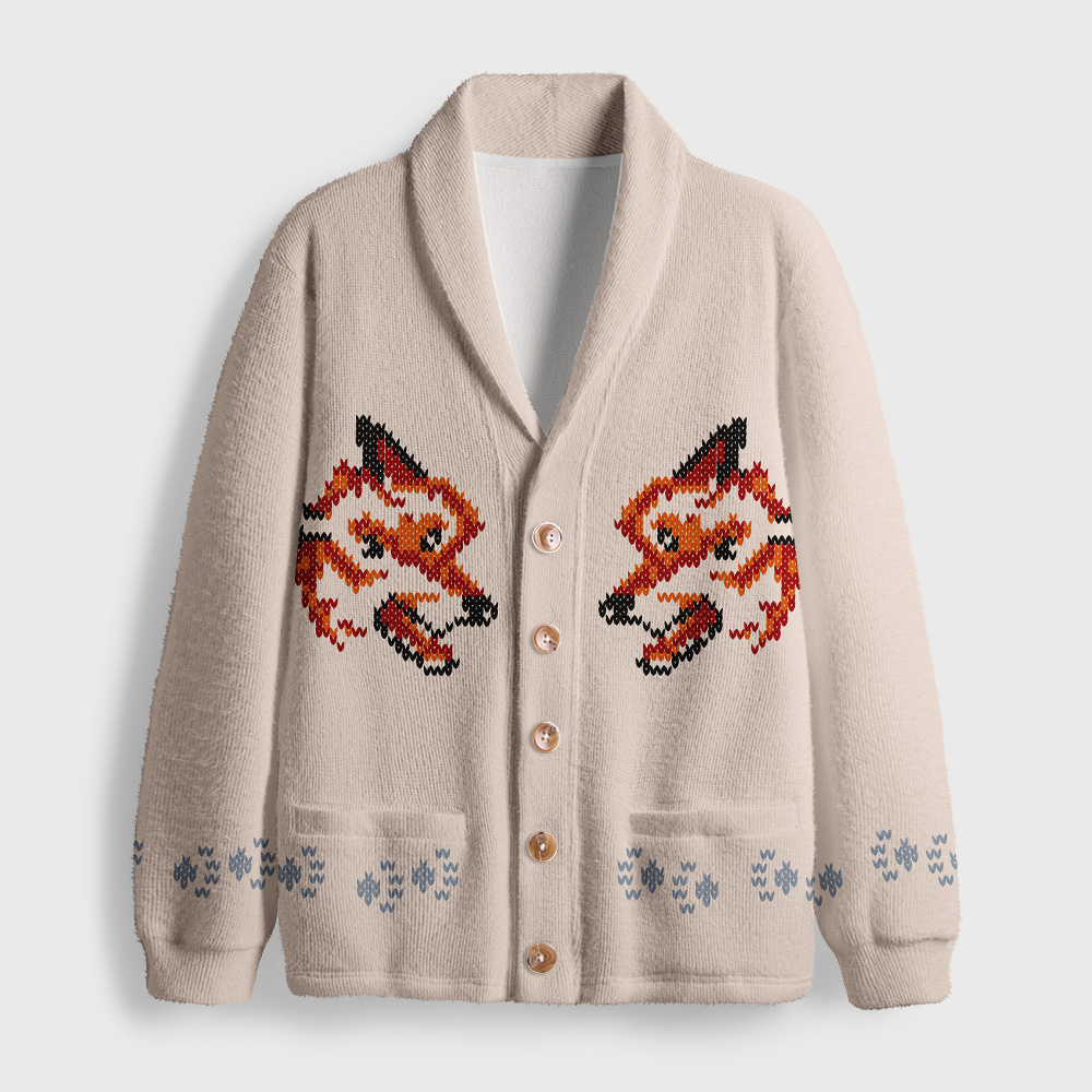 Fox Cardigan (Space Rescue Mission) Geek Shawl Collar Cardigan