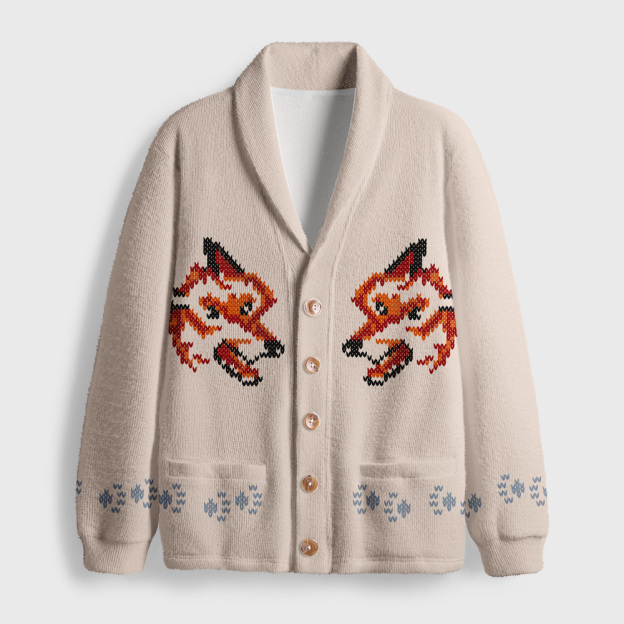 Fox Cardigan (Space Rescue Mission) Geek Shawl Collar Cardigan