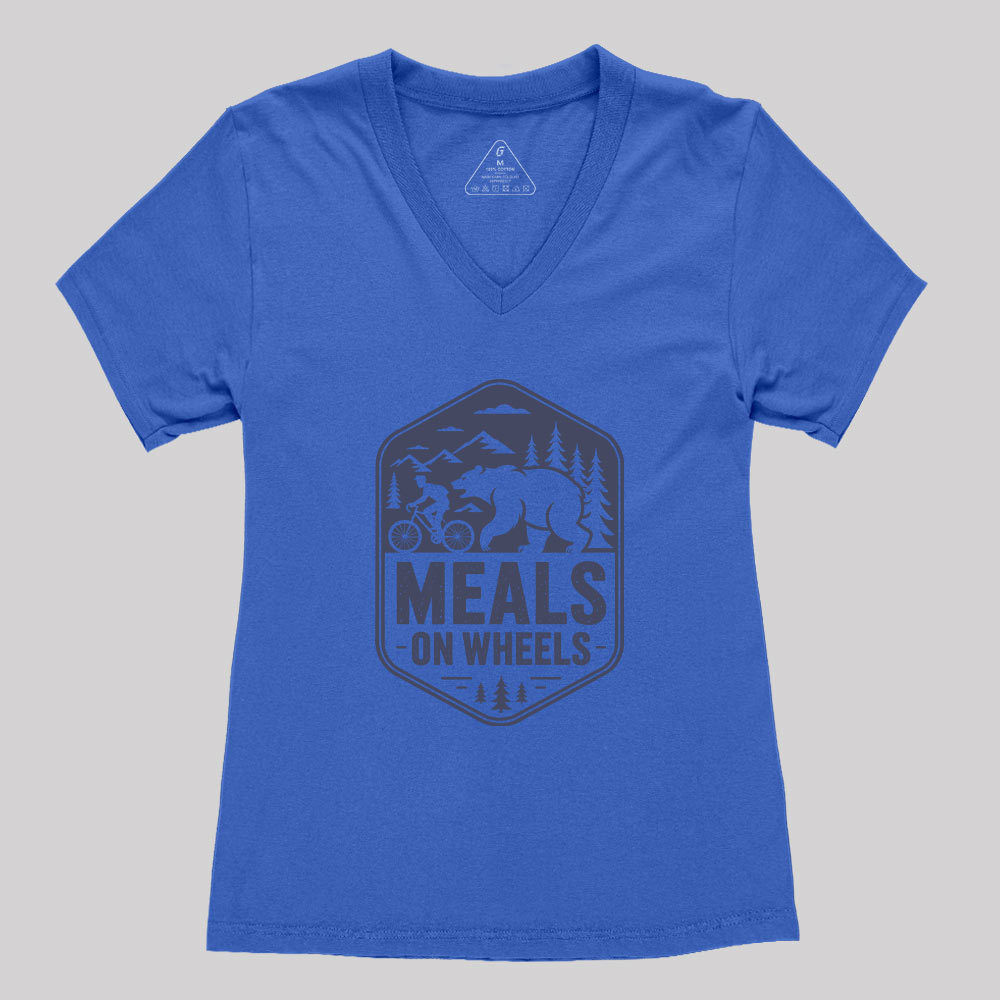 Natural Meals On Wheels Geek Women's V-Neck T-shirt