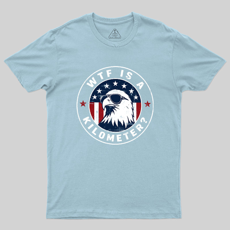 American Flag Colors Kilometers Humor Geek T-Shirt