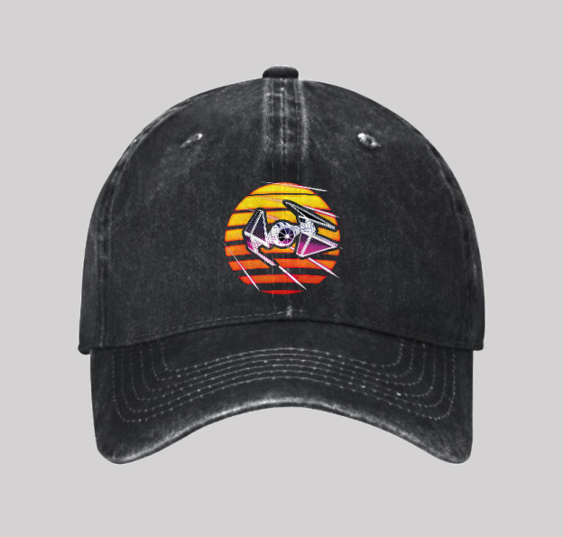 Synthwave TIE Interceptor Washed Vintage Baseball Cap