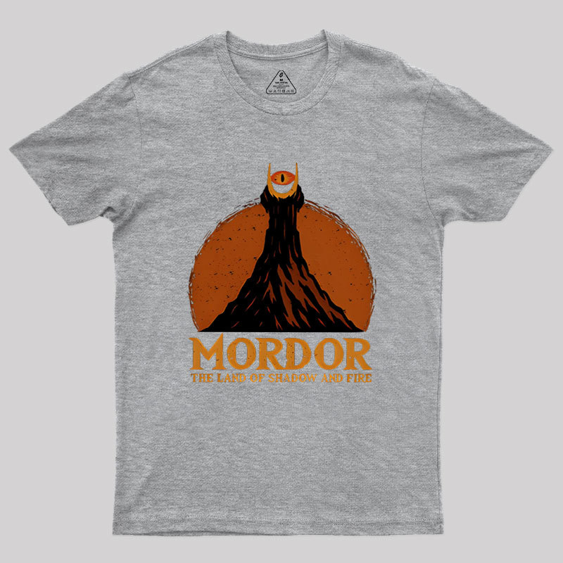 Mordor The Land Of Shadow And Fire Geek T-Shirt