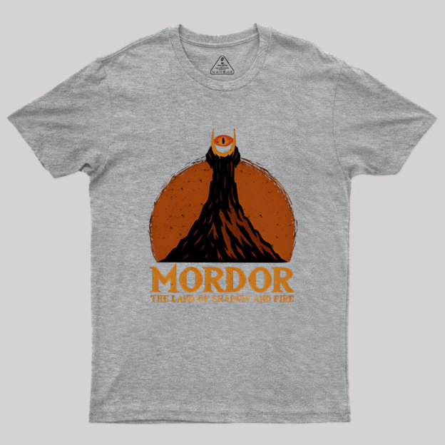 Mordor The Land Of Shadow And Fire Geek T-Shirt