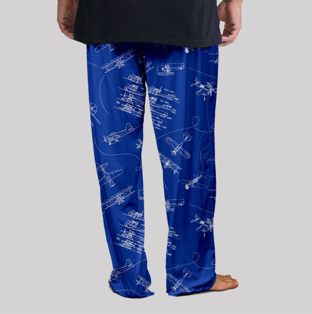 Aircraft Blueprint Geek Loungewear Pants
