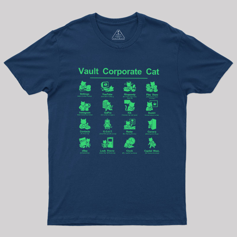 Vault Corporate Cat Geek T-Shirt