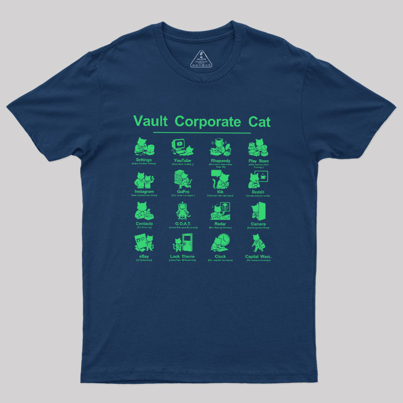 Vault Corporate Cat Geek T-Shirt