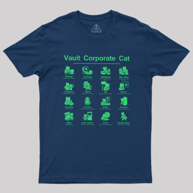 Vault Corporate Cat Geek T-Shirt
