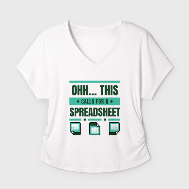 This Calls For A Spreadsheet Office Software Geek Dolman Sleeve V-Neck Shirt