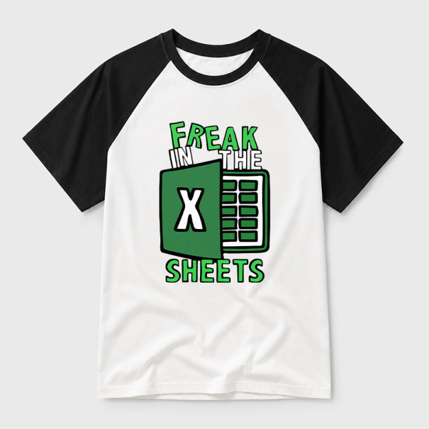 Freak In The Sheets Geek Retro Raglan T-Shirt