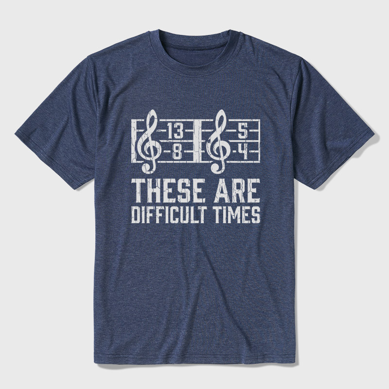 Music Difficult Times Ultra Soft Heather Tee