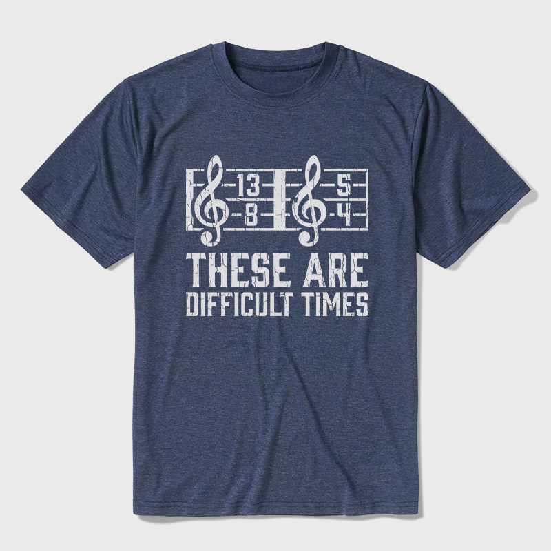 Music Difficult Times Ultra Soft Heather Tee