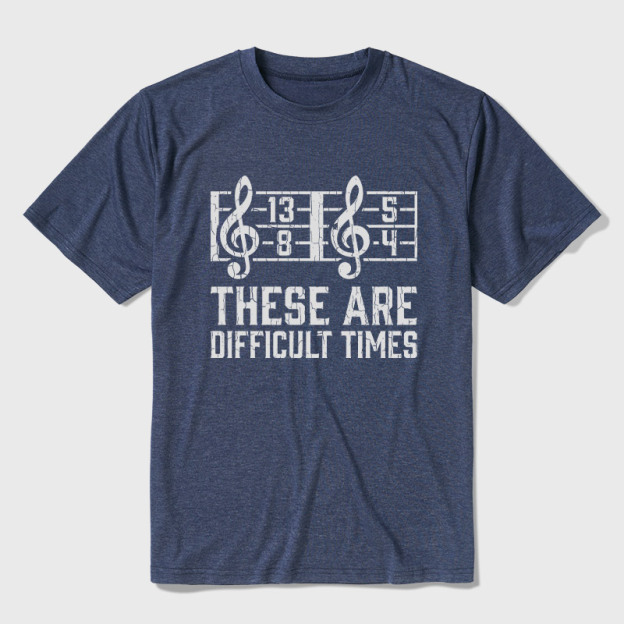 Music Difficult Times Ultra Soft Heather Tee