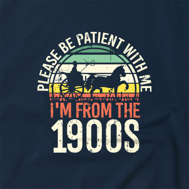 Please Be Patient With Me I'm From The 1900s Geek Retro Raglan T-Shirt