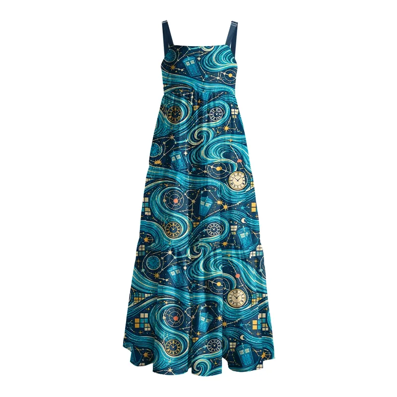Time Travel Starry Sky Geek Tiered Cami Maxi Dress