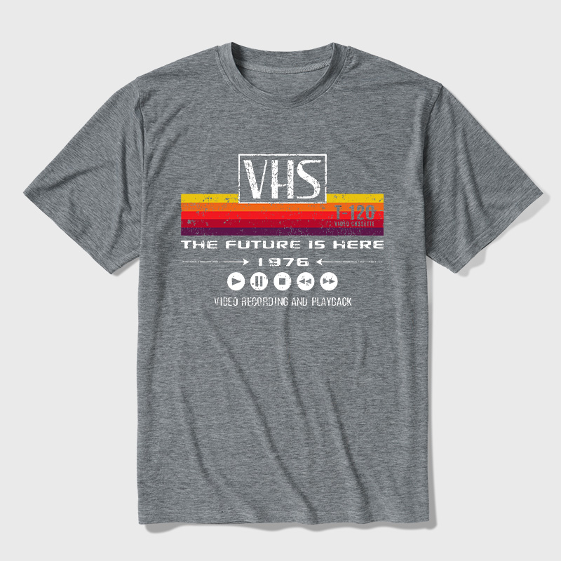 VHS The Future Is Here 1976 Ultra Soft Heather Tee