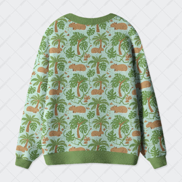 Capybara's Adventure Journey Geek Ugly Cardigan Sweaters 