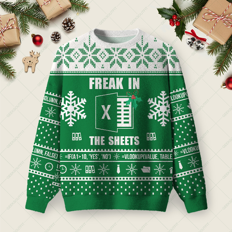 Geeksoutfit Festive Organizer Ugly Christmas Fuzzy Fleece Sweatshirt for Sale