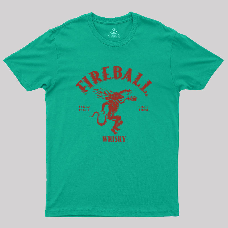 Fireball Wisky Since 1984 Red Geek T-Shirt
