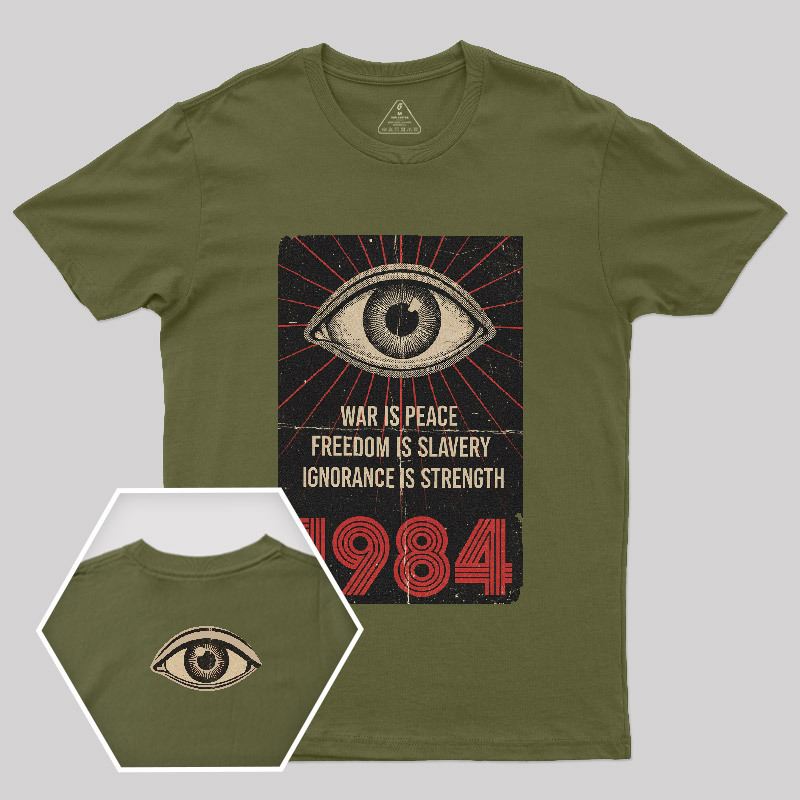 1984 Orwell Front and Back Printed T-Shirt