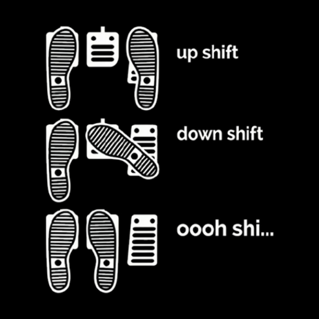 Up Shift Down Shift Geek T-Shirt