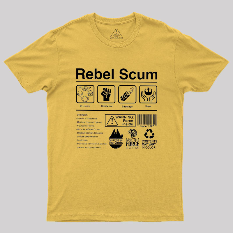 Rebel Scum Label Geek T-Shirt