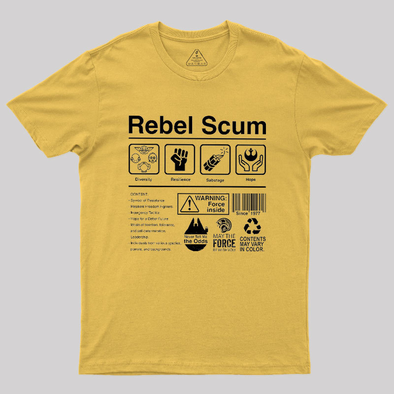 Rebel Scum Label Geek T-Shirt