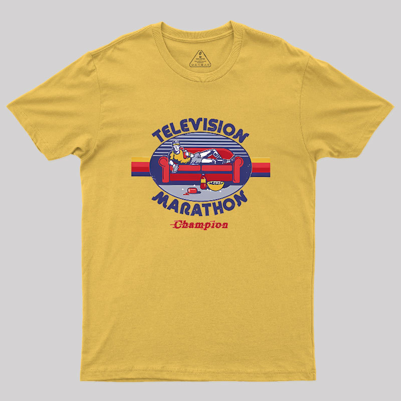Television Marathon Champion Geek T-Shirt