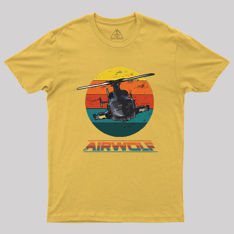 Airwolf Sunset 1980s Retro Geek T-Shirt