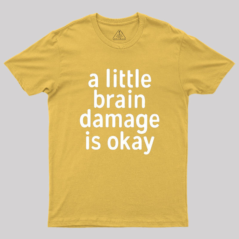 A Little Brain Damage Is Okay Geek T-Shirt