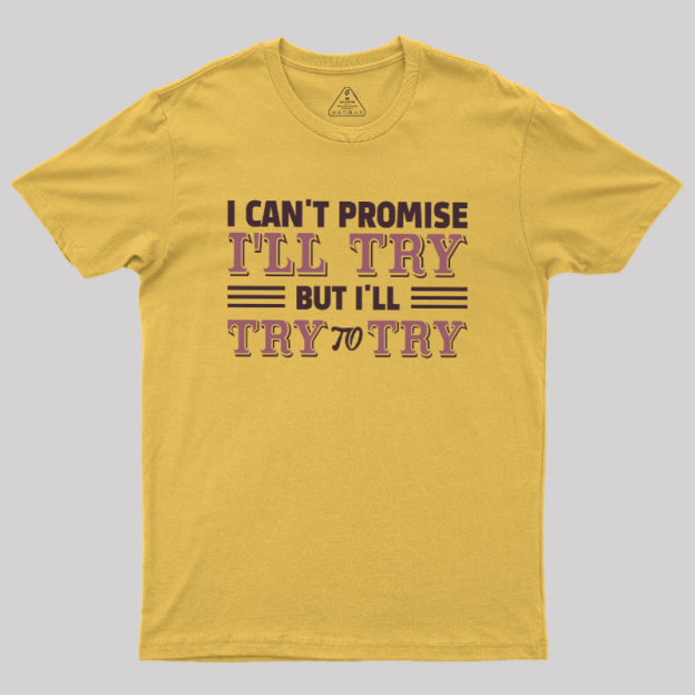 Promise To Try Geek T-Shirt