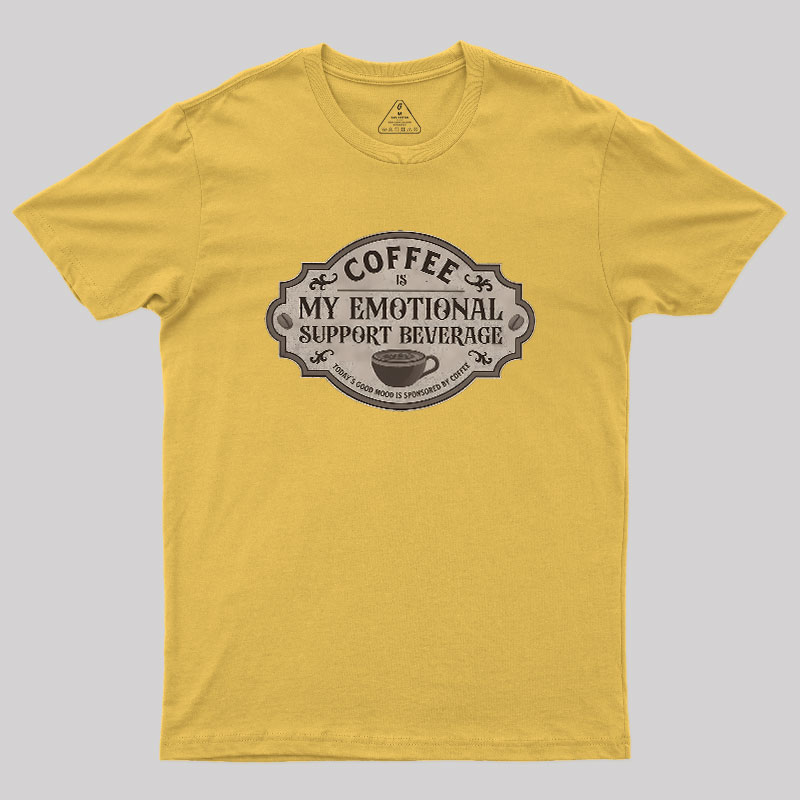 My Emotional Support Beverage Remix Geek T-Shirt