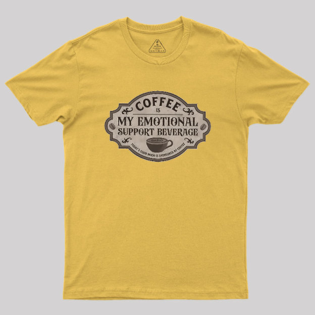My Emotional Support Beverage Remix Geek T-Shirt