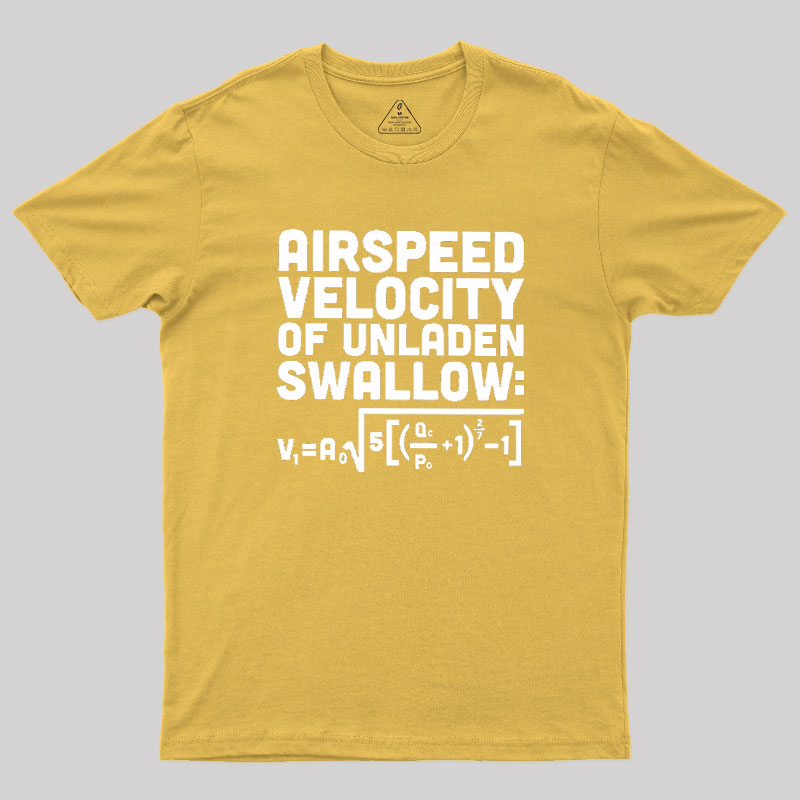 Airspeed Velocity of an Unladen Swallow Geek T-Shirt