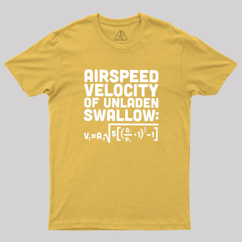 Airspeed Velocity of an Unladen Swallow Geek T-Shirt