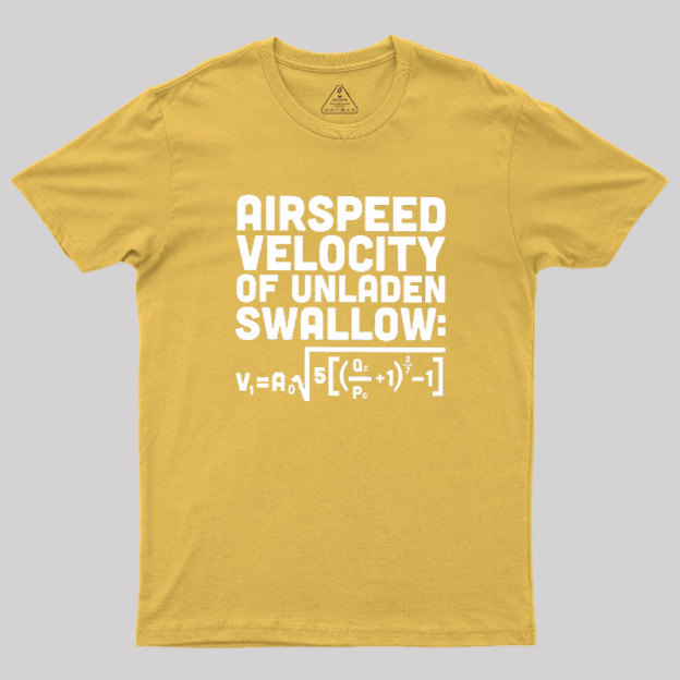 Airspeed Velocity of an Unladen Swallow Geek T-Shirt
