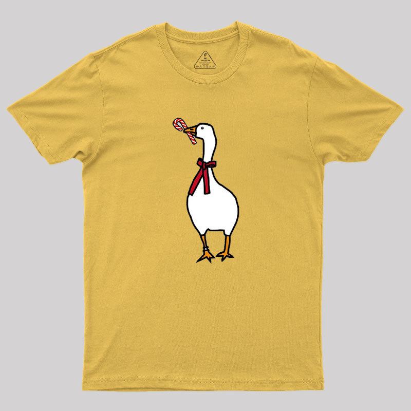 Silly Goose with Candy Cane Geek T-Shirt