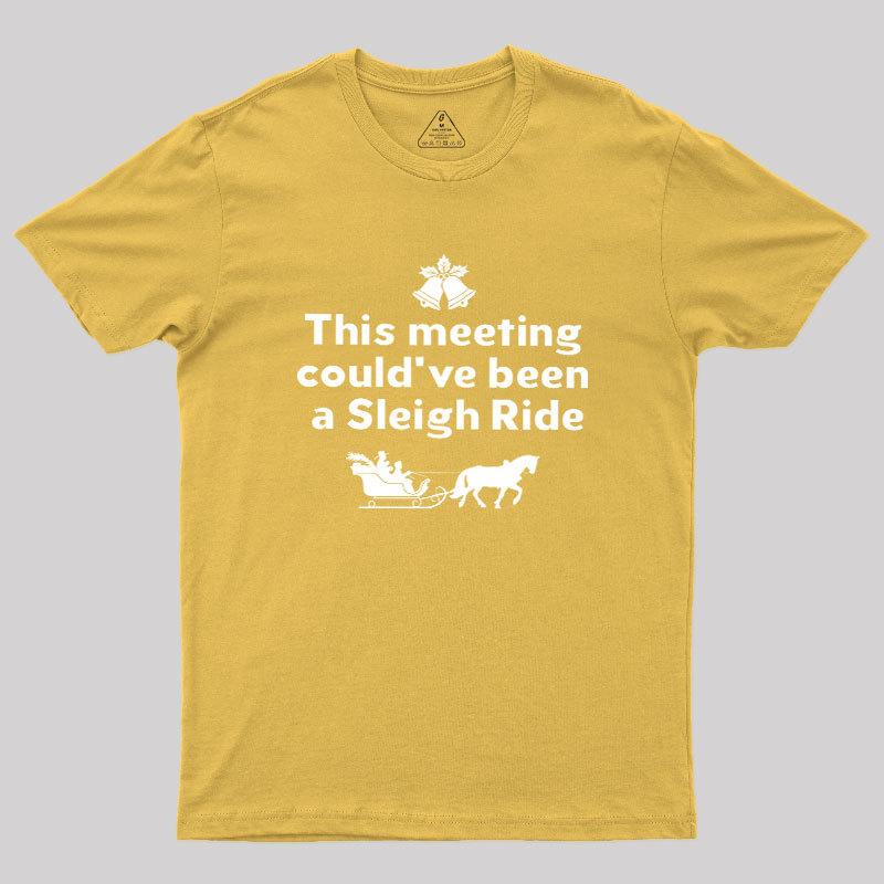 This Meeting Could Have Been A Sleigh Ride Geek T-Shirt