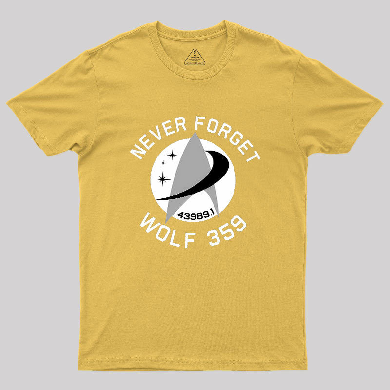 Never Forget Wolf 359 Geek T-Shirt