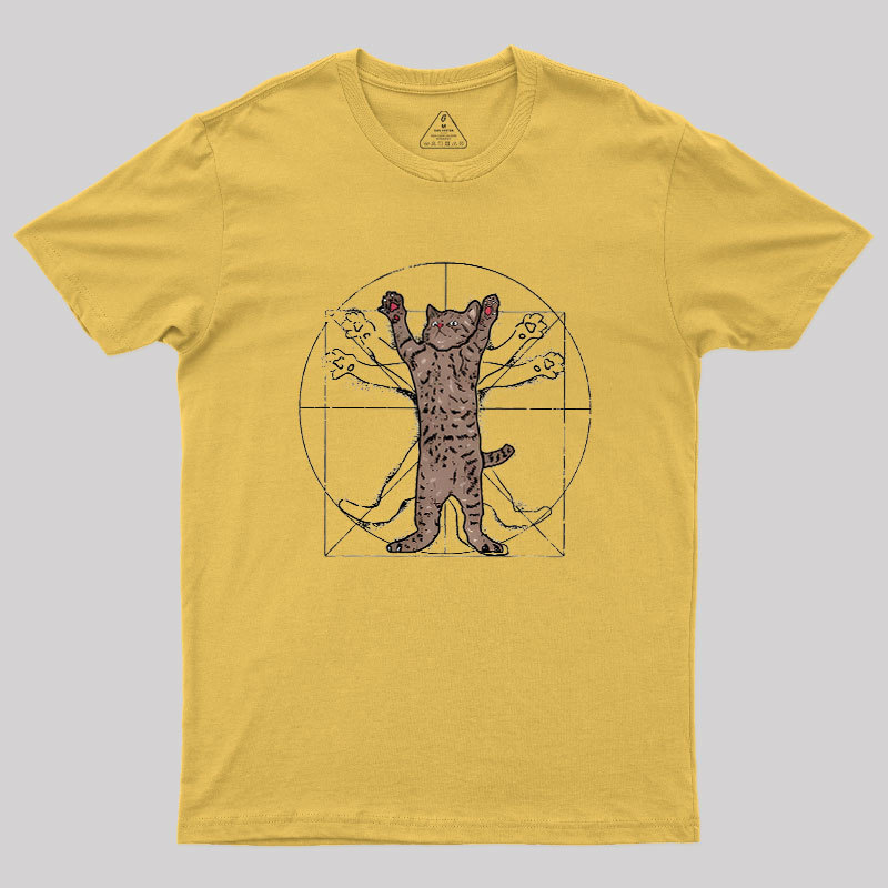 Vitruvian Cat Geek T-Shirt