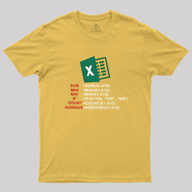 Excel Formula Geek T-Shirt