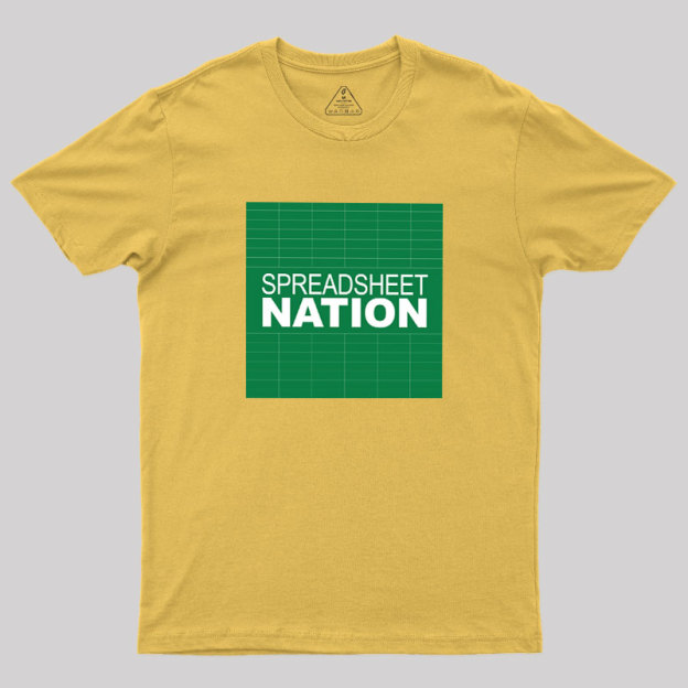 Spreadsheet Nation Geek T-Shirt