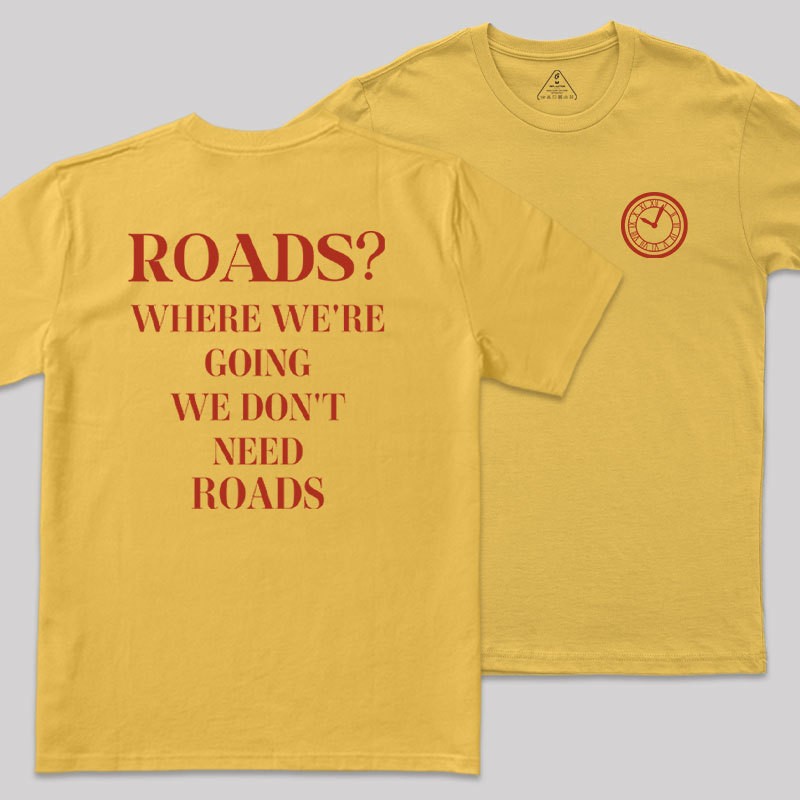 Roads Front and Back Printed Geek T-Shirt