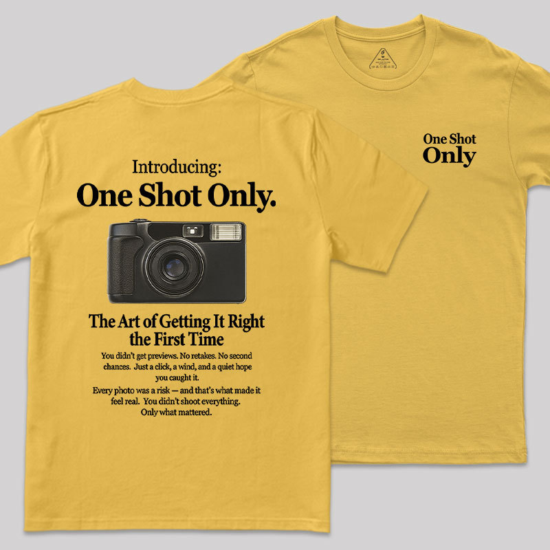 One Shot Only Front and Back Printed Geek T-Shirt